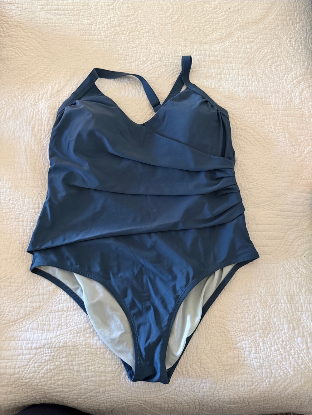 Cupshe Navy Blue One-Piece Swimsuit